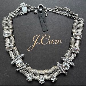 J. Crew Edgy Rock & Roll Crystal Statement Necklace